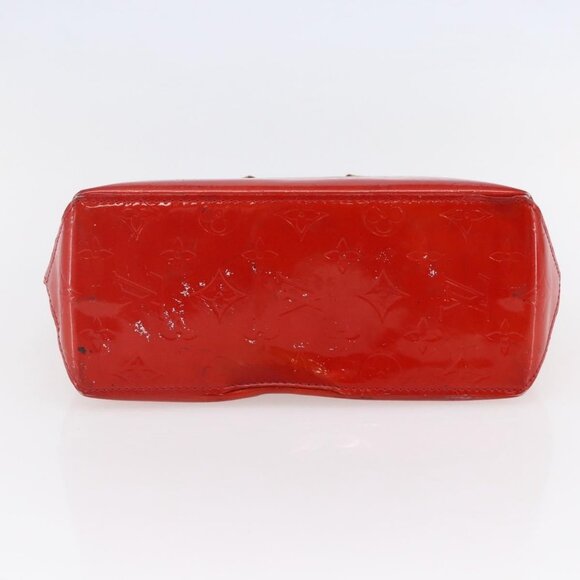 LOUIS VUITTON Monogram Vernis Reade PM Hand Bag Red Rouge M91088 LV Auth BA6708 - Picture 6 of 16